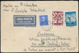 1933 Légi Levél 2,44P Bérmentesítéssel Francia Közép-Afrikába, Igen Ritka Desztináció - Otros & Sin Clasificación