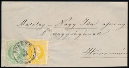 1867 2kr + Festékhiányos 3kr Levél Előlapon ,,ROSNYÓ' - Other & Unclassified