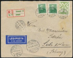 1934 Légi Ajánlott Levél Svájcba - Autres & Non Classés