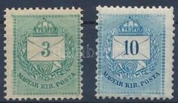 ** 1881 3kr, 10kr Számos Festékfolt - Autres & Non Classés