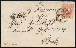 1867 5kr Levél Előlapon ,,KISBÉR' - Other & Unclassified