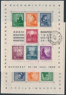 ** O 1938 Eucharisztikus Kongresszus Postatiszta és Bélyegzett Blokk (19.000) - Other & Unclassified