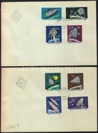 1964 Az űrkutatás Eredményei (I.) Vágott Sor 2db FDC-n (3.500) - Other & Unclassified