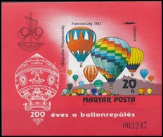 ** 1983 200 éves A Ballonrepülés Vágott Blokk (8.000) - Other & Unclassified