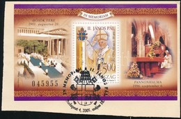 2005 In Memoriam II. János Pál Pápa 11 Db Blokk FDC Kivágáson (13.200) - Otros & Sin Clasificación