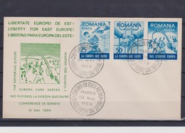 1959 Romania Roumanie Rumanien -1 FDC 3v. Government In Exile In Spain, Anticommunism Fighters, Chains, Libery - Other & Unclassified