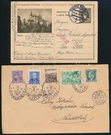 1940-1941 3 Db Küldemény, Közte 2 Szlovák Cenzúrás, Szép Vegyes Bérmentesítés ,,LÉVA VISSZATÉRT' - Other & Unclassified