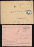 1944 Tábori Posta Levelezőlap 'BEREKFÜRDŐTELEP' Postaügynökségi Bélyegzéssel + 1955 Levél 'MAGYARALMÁS' Fiókposta Bélyeg - Other & Unclassified