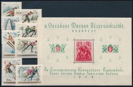 ** 1938 ORBÉK Blokk + 1955 Téli Sport Sor (9.000) - Other & Unclassified