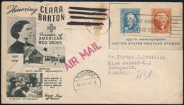 1948 USA Emlékboríték Centenáriumi Bélyeggel Budapestre - Other & Unclassified