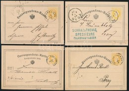 Ausztria 18 Db Díjjegyes Levelezőlap Az 1869-es Kiadásból, Főleg Csehországi Bélyegzések - Andere & Zonder Classificatie