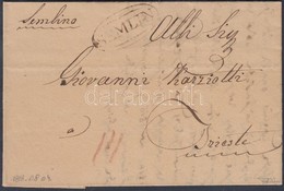 1818 Portós Levél Tartalommal / Unpaid Cover With Content 'SEMLIN' - 'TRIEST' - Otros & Sin Clasificación