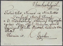 1843 Portós Levél Tartalommal, Viaszpecséttel / Unpaid Cover With Content 'SABARIA' - Győr - Other & Unclassified