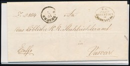 1858 Ex-offo Levél 'OEDENBURG' - Vasvár, 'KK. POST-DIREKTION IN OEDENBURG' Bélyegzéssel - Other & Unclassified