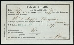 1864 Aufgabs Recepisse 'KIRCHDRAUF' Eperjes - Otros & Sin Clasificación