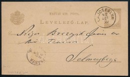 1892 2kr Díjjegyes Levelezőlap 'LAJOSFALVA' - '(SELMEC)ZBÁNYA' - Autres & Non Classés