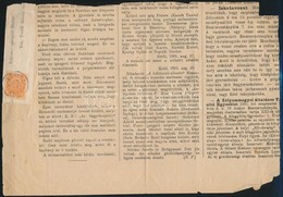 1902 Címszalag Hírlapbélyeggel újság Darabon 'KÖRMÖCZBÁNYA' - Other & Unclassified