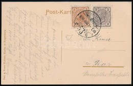 1906 Osztrák Képeslap (Riegersburg) 2 + 3 Heller Bérmentesítéssel 'BUDAPEST-GRAZ 53' Mozgóposta Bélyegzéssel - Other & Unclassified
