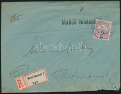 1913 Ajánlott Levél  'MAROS VÁSÁRHELY' Vasúti Vonalbélyegzéssel - Other & Unclassified