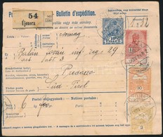 1914 Szállítólevél Árvíz 30f + 1K + Turul 2f  Bérmentesítéssel 'ÚJOZORA' R! - Other & Unclassified