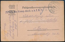 1917 Tábori Posta Levelezőlap 'XXIX. Ma. Komp. Des K.u.k. I.R. No.75.' + 'EP 256' - Otros & Sin Clasificación