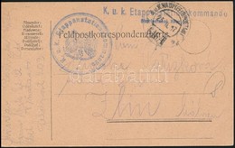 1917 Tábori Posta Levelezőlap / Field Postcard 'K.u.k. Etappenstationskommando' + 'HP 616/II' - Otros & Sin Clasificación