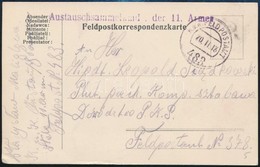 1918 Tábori Posta Levelezőlap 'Austauschsammel.. Der 11. Armee' +'FP 483' - Otros & Sin Clasificación