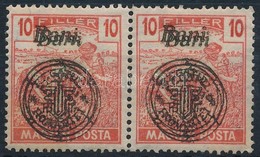 ** 1919 Magyar Posta 10f Pár Dupla Felülnyomással, R! Bodor Vizsgálójellel - Other & Unclassified