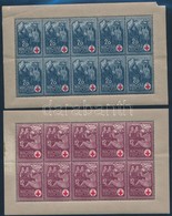 ** 1942 Vöröskereszt I. Kisívsor (20.000) (hajtások, ívszéli Hibák / Folds, Margin Faults) - Other & Unclassified