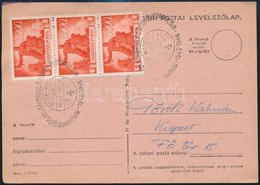 1945 3 X 3000P Újjáépítés Bélyeg Levelezőlap - Andere & Zonder Classificatie