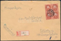 1946 (13. Díjszabás) Ajánlott Levél Romániába Küldve Lovasfutár 4 X 500ezerP + 5 X 800ezerP Bérmentesítéssel 'VÁC' - 'OD - Other & Unclassified