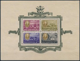 ** 1947 Roosevelt Blokkpár (50.000) (ívszéli Ráncok, Hajtás / Margin Crease, Fold) - Other & Unclassified