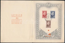 1949 Sztálin Vágott Sor Emléklapon + Ajánlott FDC-n - Other & Unclassified
