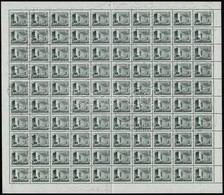 O 1951/1953 Épületek (I.) 2 Db Középen Hajtott 100-as ív (6.000) - Autres & Non Classés