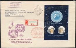 1963 Az Első Női-férfi Páros űrrepülés Vágott Blokk Ajánlott Légi FDC-n - Autres & Non Classés