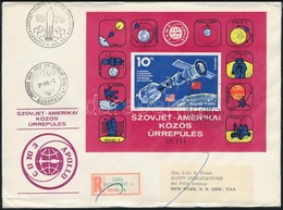 1975 Szovjet-amerikai Közös űrrepülés Vágott Blokk Ajánlott FDC-n - Otros & Sin Clasificación