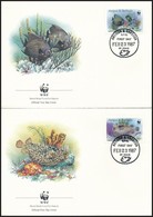 1987 WWF: Halak Sor 4 Db FDC-n Mi 1010-1013 - Otros & Sin Clasificación