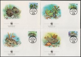 1987 WWF: Halak Sor 4 Db FDC-n Mi 1010-1013 - Otros & Sin Clasificación