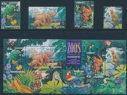 ** 1994 Állatkert: Veszélyeztetett állatok Sor Mi 1428-1432 + Blokk 17 - Andere & Zonder Classificatie
