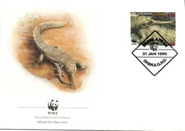 1990 WWF Krokodil FDC Mi 323-326 - Other & Unclassified