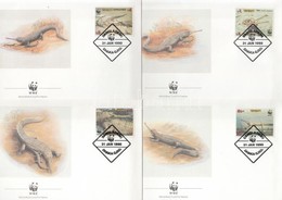 1990 WWF: Gaviál Sor Mi 323-326 4 Db FDC-n - Other & Unclassified