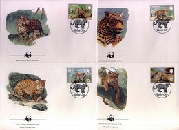 1983 WWF Jaguár FDC Mi 719-722 - Otros & Sin Clasificación