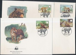 1983 WWF: Jaguár Sor Mi 719-722 4 FDC-n - Andere & Zonder Classificatie