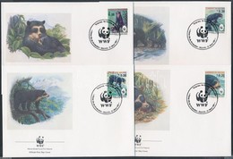 1991 WWF Medvék Sor Mi 1137-1140 4 FDC - Otros & Sin Clasificación