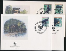 1991 WWF Pápaszemes Medve Sor Mi 1137-1140 4 FDC - Other & Unclassified