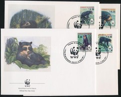 1991 WWF Pápaszemes Medve Sor Mi 1137-1140 4 FDC - Other & Unclassified