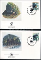 1991 WWF: Pápaszemes Medve Sor 4 FDC-n Mi 1137-1140 - Other & Unclassified