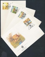 1988 WWF: Antilop Sor Mi 431-434 4 FDC-n - Autres & Non Classés