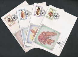 ** 1993 WWF Kókuszrák Sor Mi 132-135 + FDC-n - Andere & Zonder Classificatie