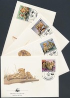 1984 WWF Gepárd Sor Mi 957-960 A 4 FDC - Autres & Non Classés